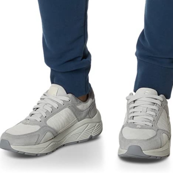 NIB Label Sneakers Light Gray Leather Suede - Picture 11 of 11